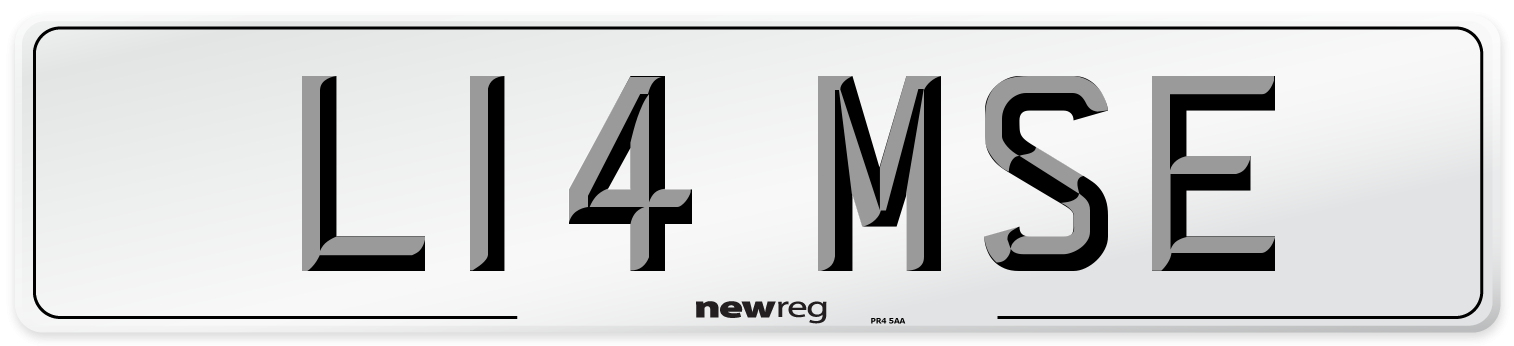 L14 MSE Number Plate from New Reg